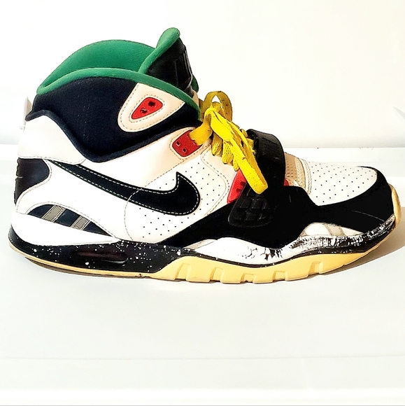 NIKE AIR TRAINER SC II HIGH TOP RASTA SHOES/SNEAKERS. MENS Sz:10 TIE AND VELCRO - Picture 3 of 13